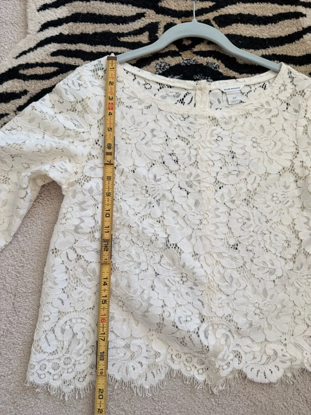 Club Monaco Lace Ecu Blouse Size Small EUC